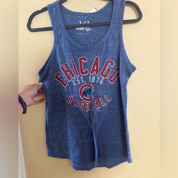 Touch by Alyssa Milano Heather Blue Chicago Cubs Graphic Tank - Picture 1 of 6